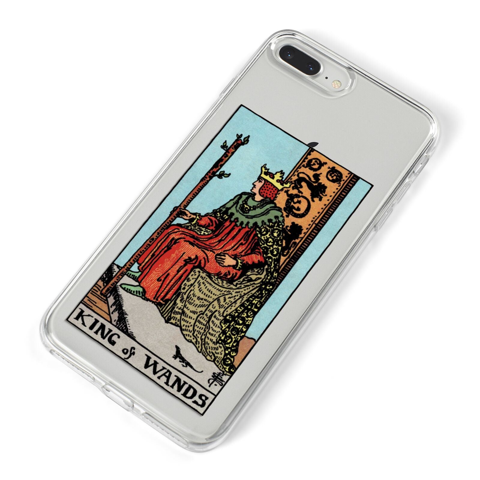 King of Wands Tarot Card iPhone 8 Plus Bumper Case on Silver iPhone Alternative Image