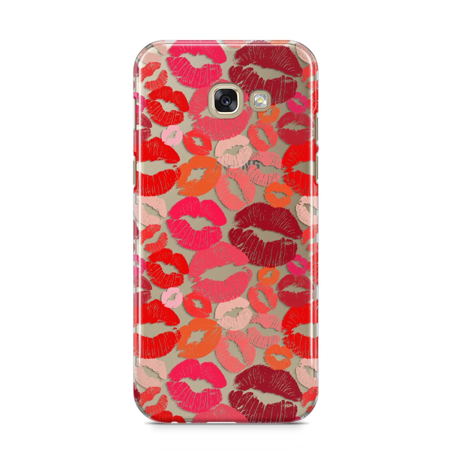 Kiss Print Samsung Galaxy A5 2017 Case on gold phone