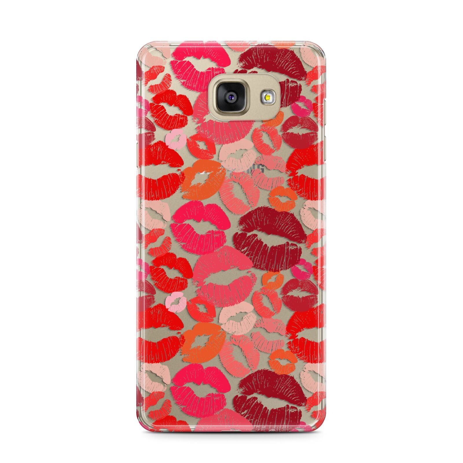 Kiss Print Samsung Galaxy A7 2016 Case on gold phone