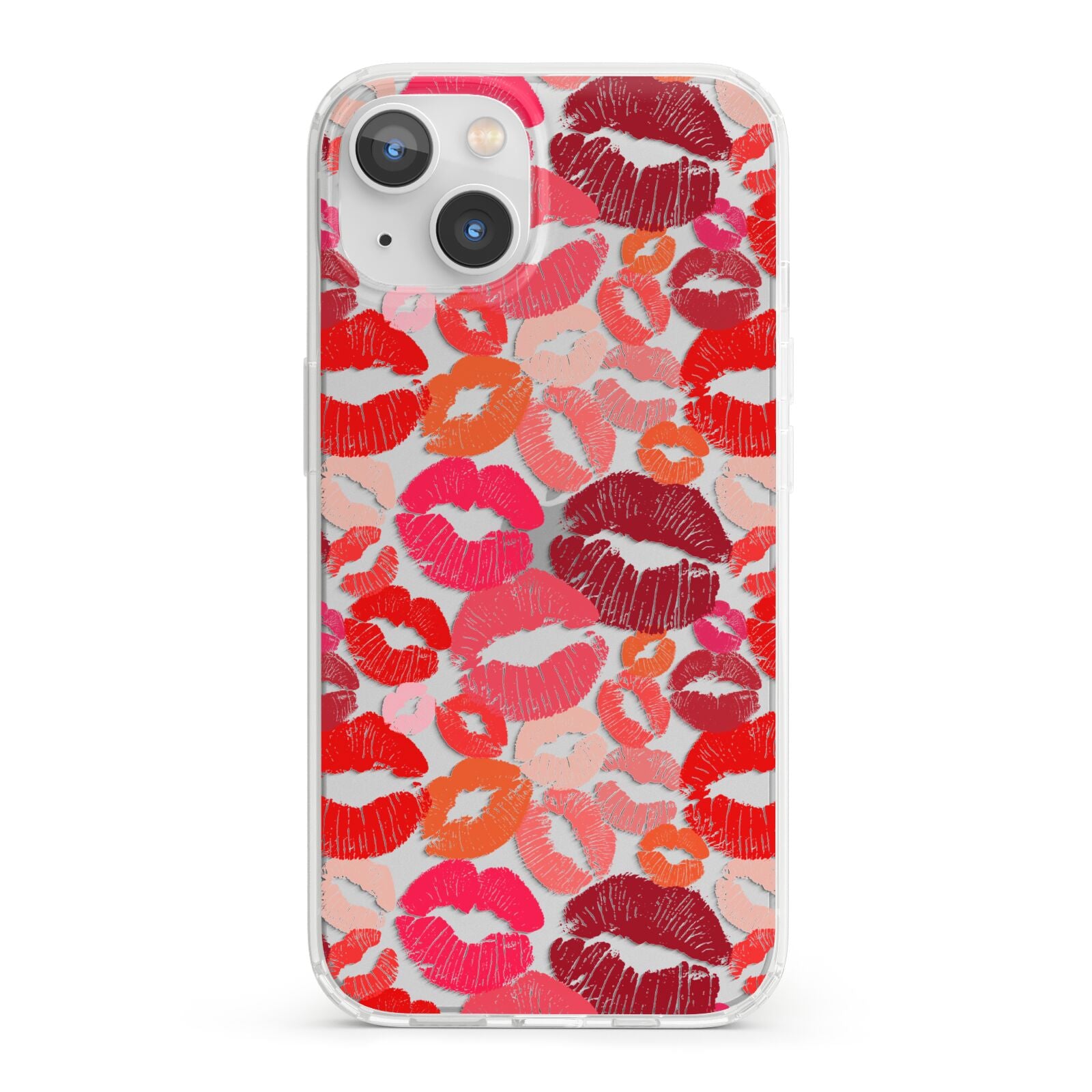 Kiss Print iPhone 13 Clear Bumper Case