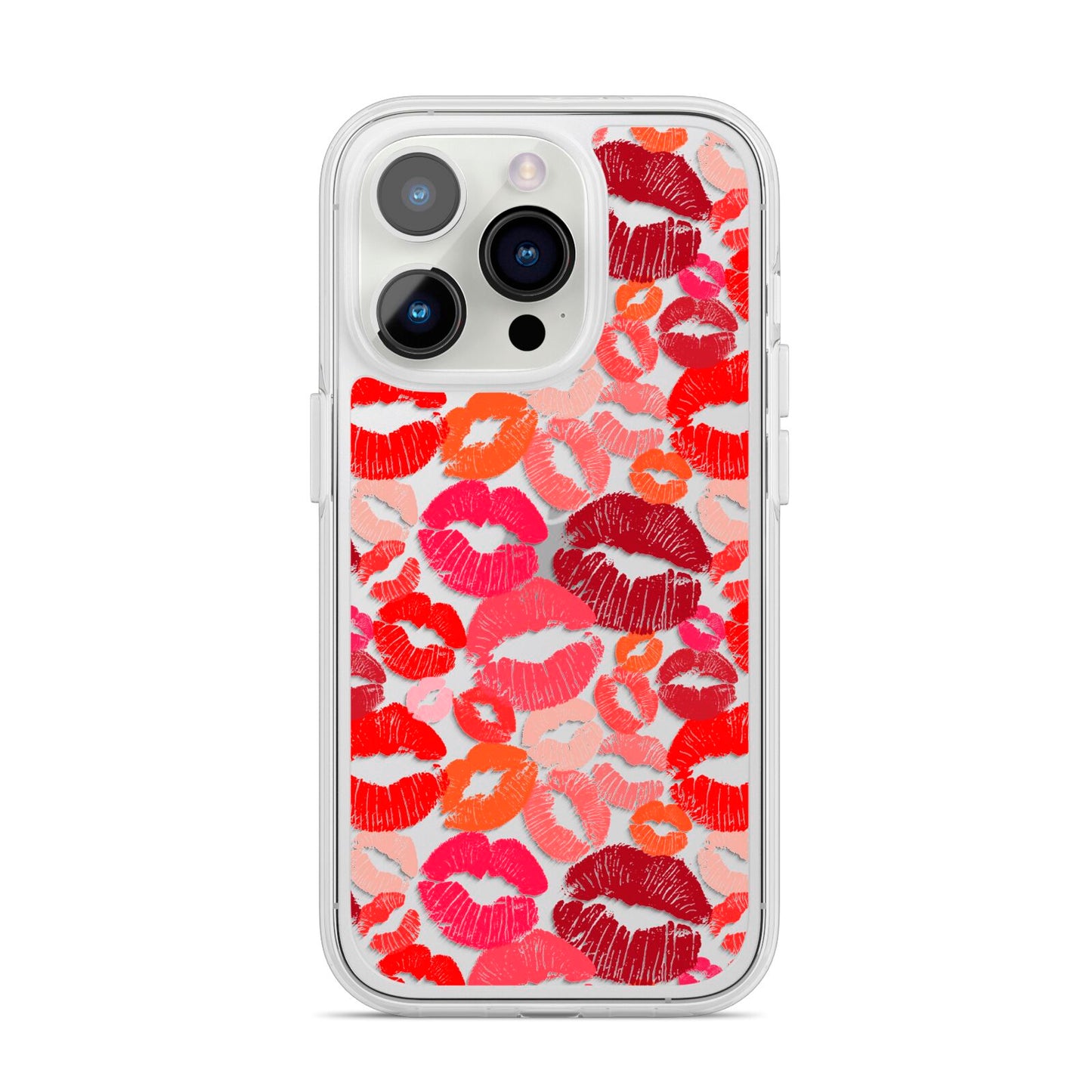 Kiss Print iPhone 14 Pro Clear Tough Case Silver