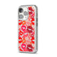 Kiss Print iPhone 14 Pro Glitter Tough Case Silver Angled Image