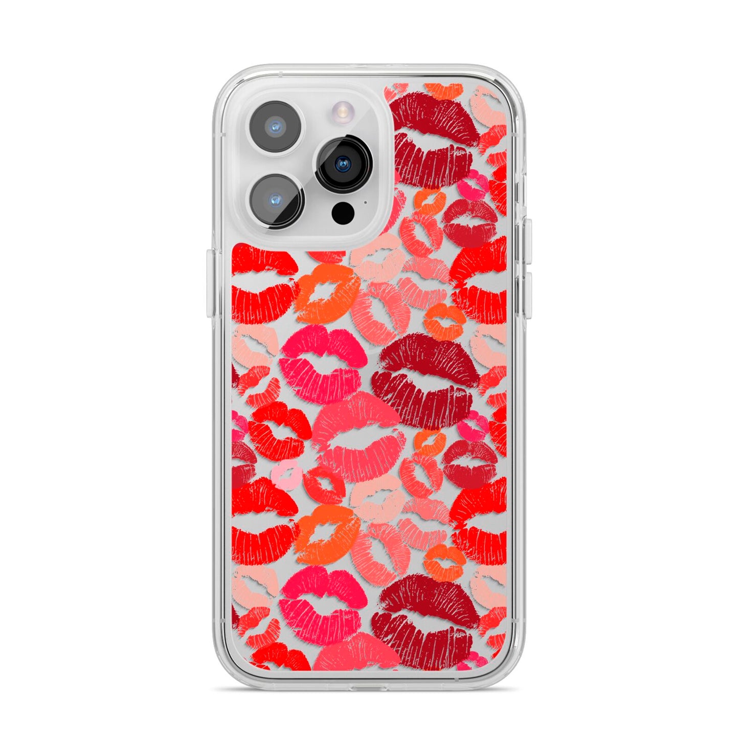 Kiss Print iPhone 14 Pro Max Clear Tough Case Silver