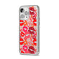 Kiss Print iPhone 14 Pro Max Glitter Tough Case Silver Angled Image