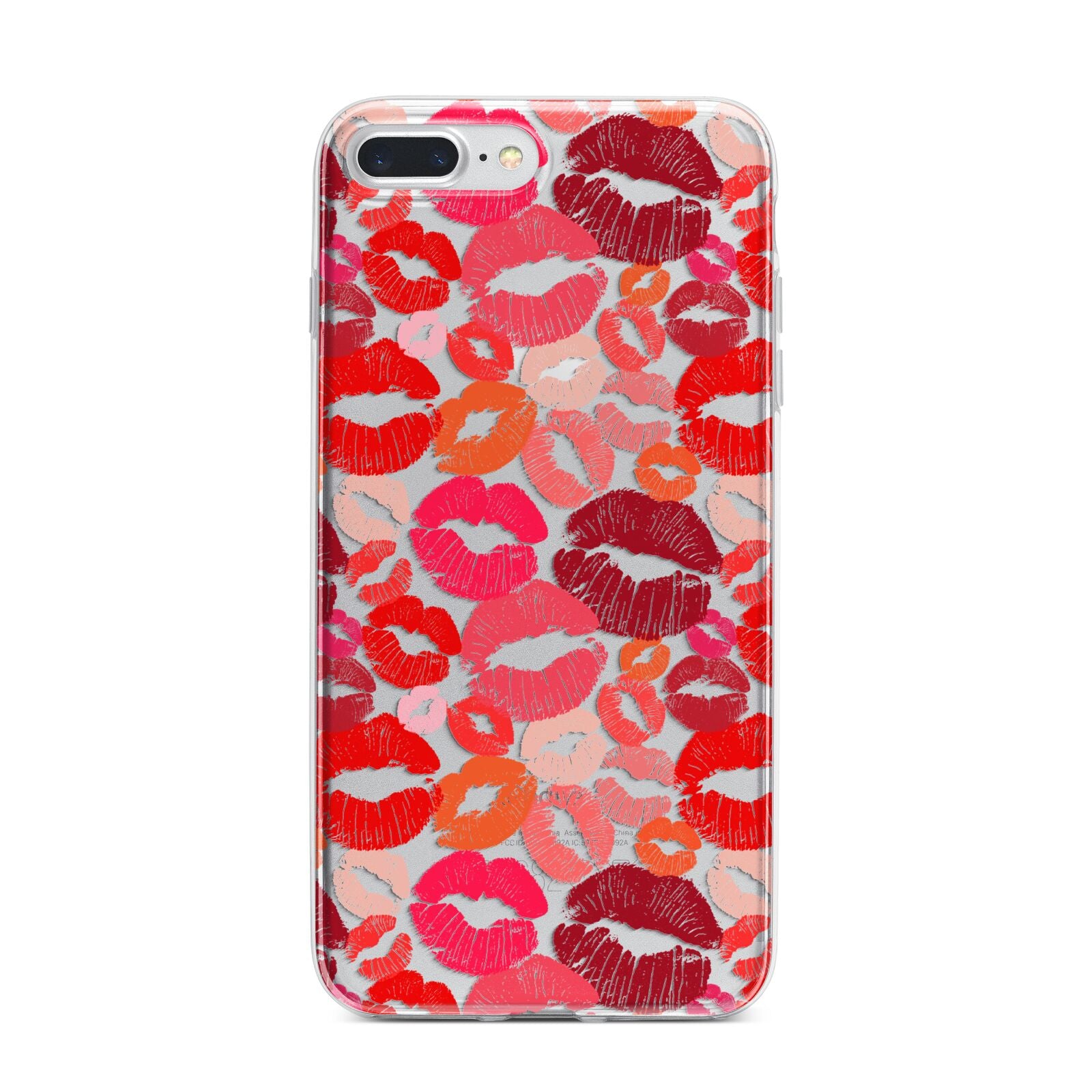 Kiss Print iPhone 7 Plus Bumper Case on Silver iPhone