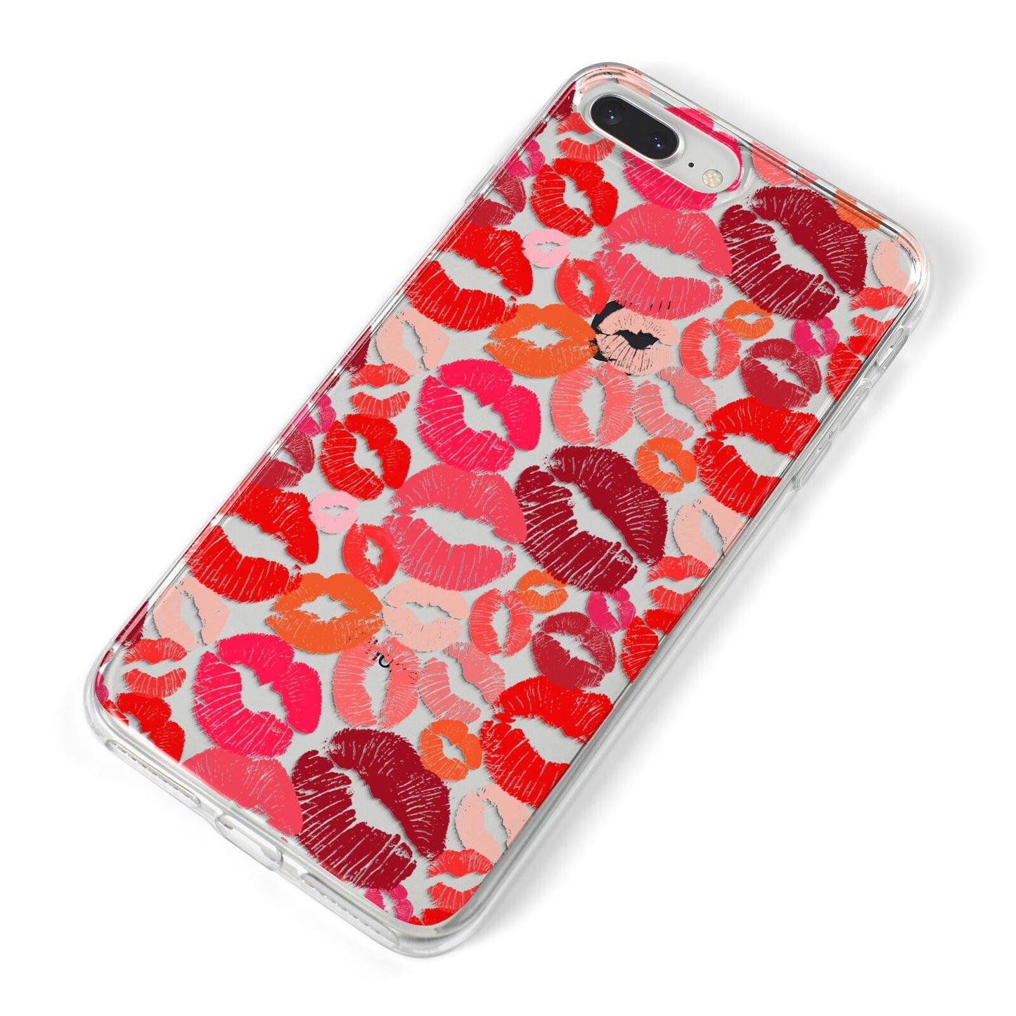 Kiss Print iPhone 8 Plus Bumper Case on Silver iPhone Alternative Image
