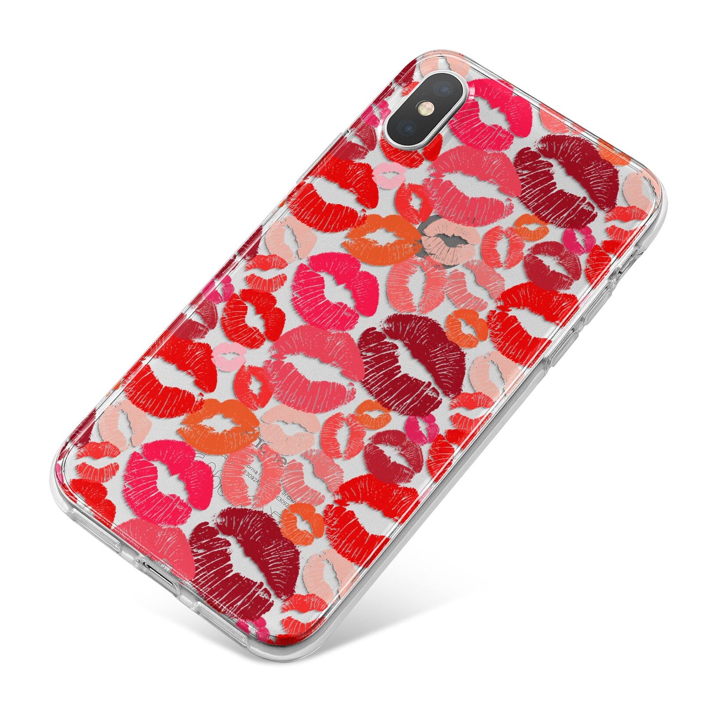 Kiss Print iPhone X Bumper Case on Silver iPhone