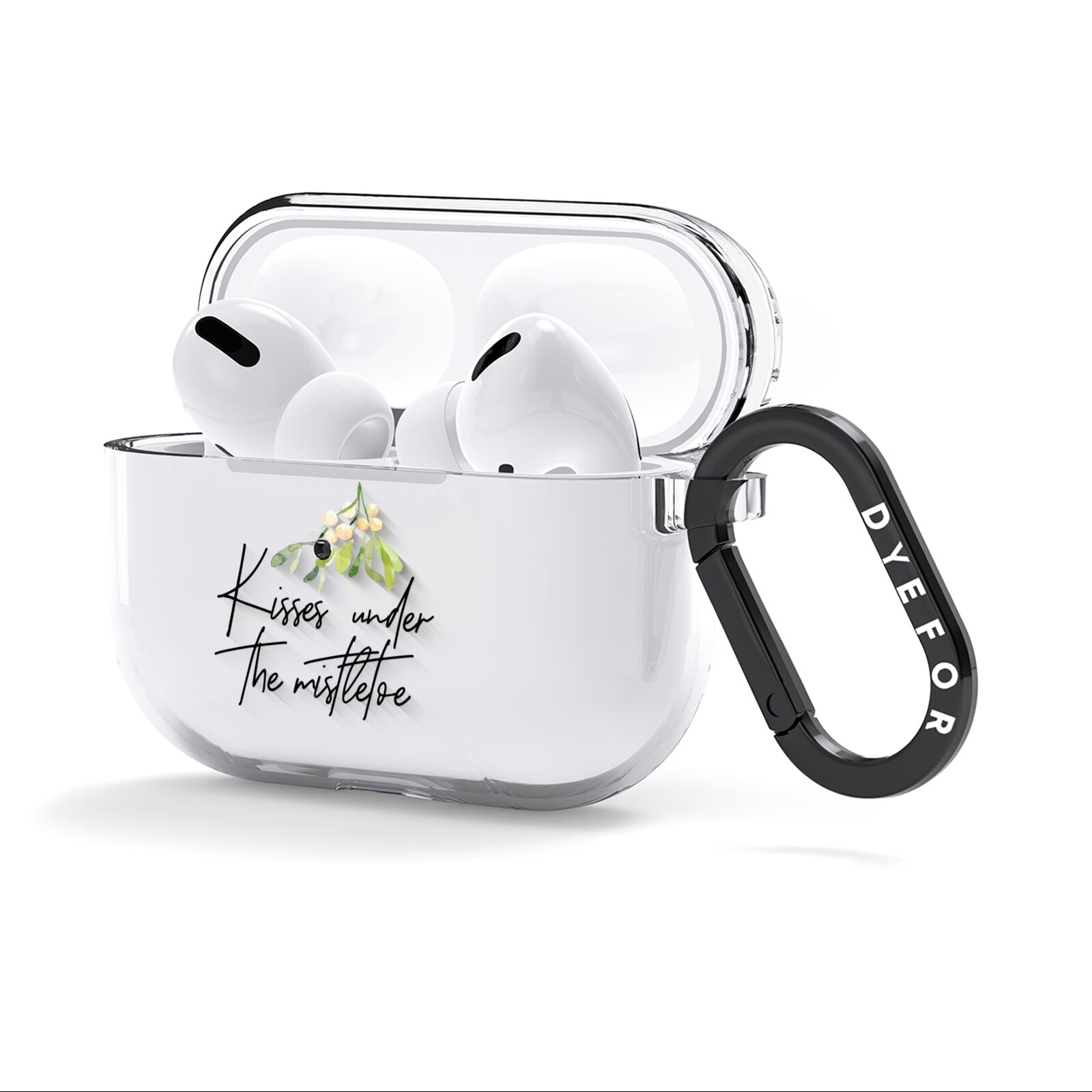 Kisses Under The Mistletoe AirPods Clear Case 3rd Gen Side Image
