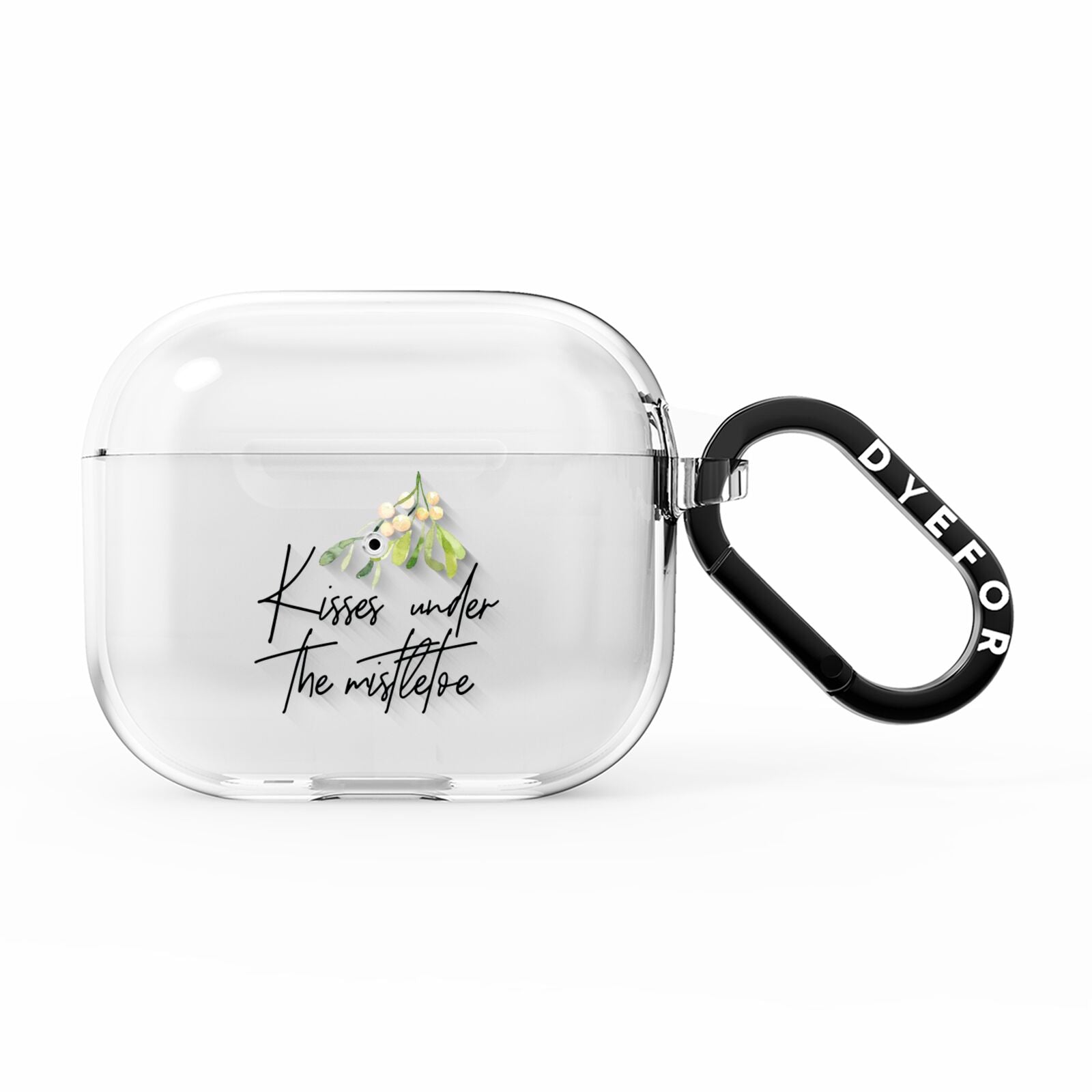 Kisses Under The Mistletoe AirPods Clear Case 3rd Gen