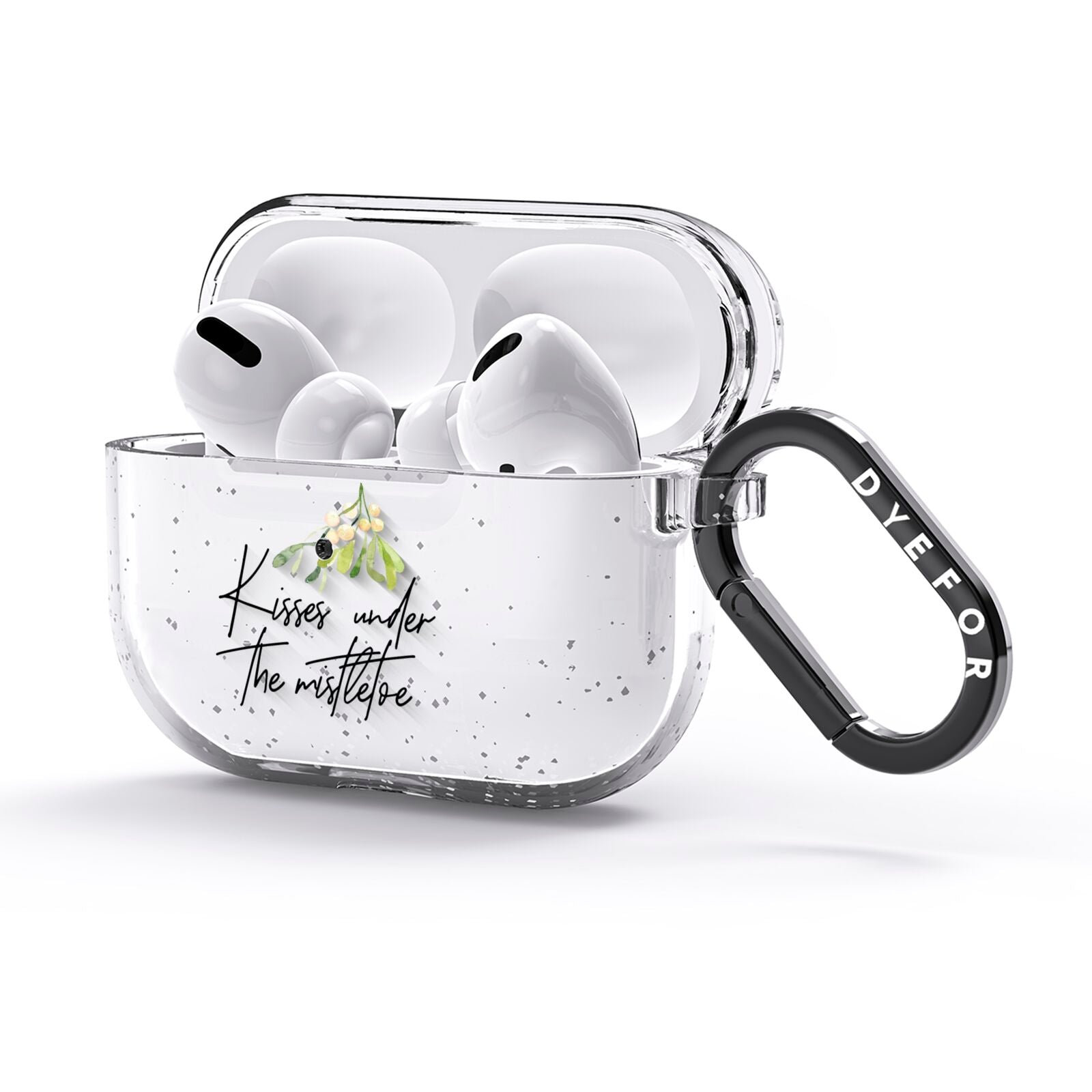 Kisses Under The Mistletoe AirPods Glitter Case 3rd Gen Side Image