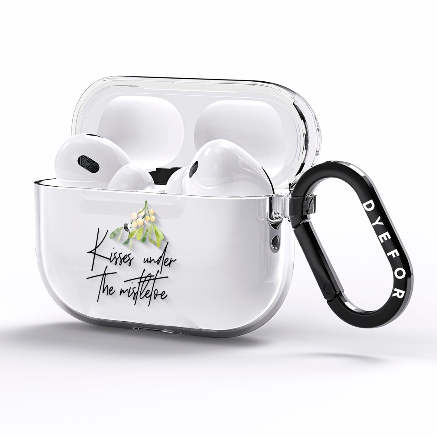 Kisses Under The Mistletoe AirPods Pro Clear Case Side Image