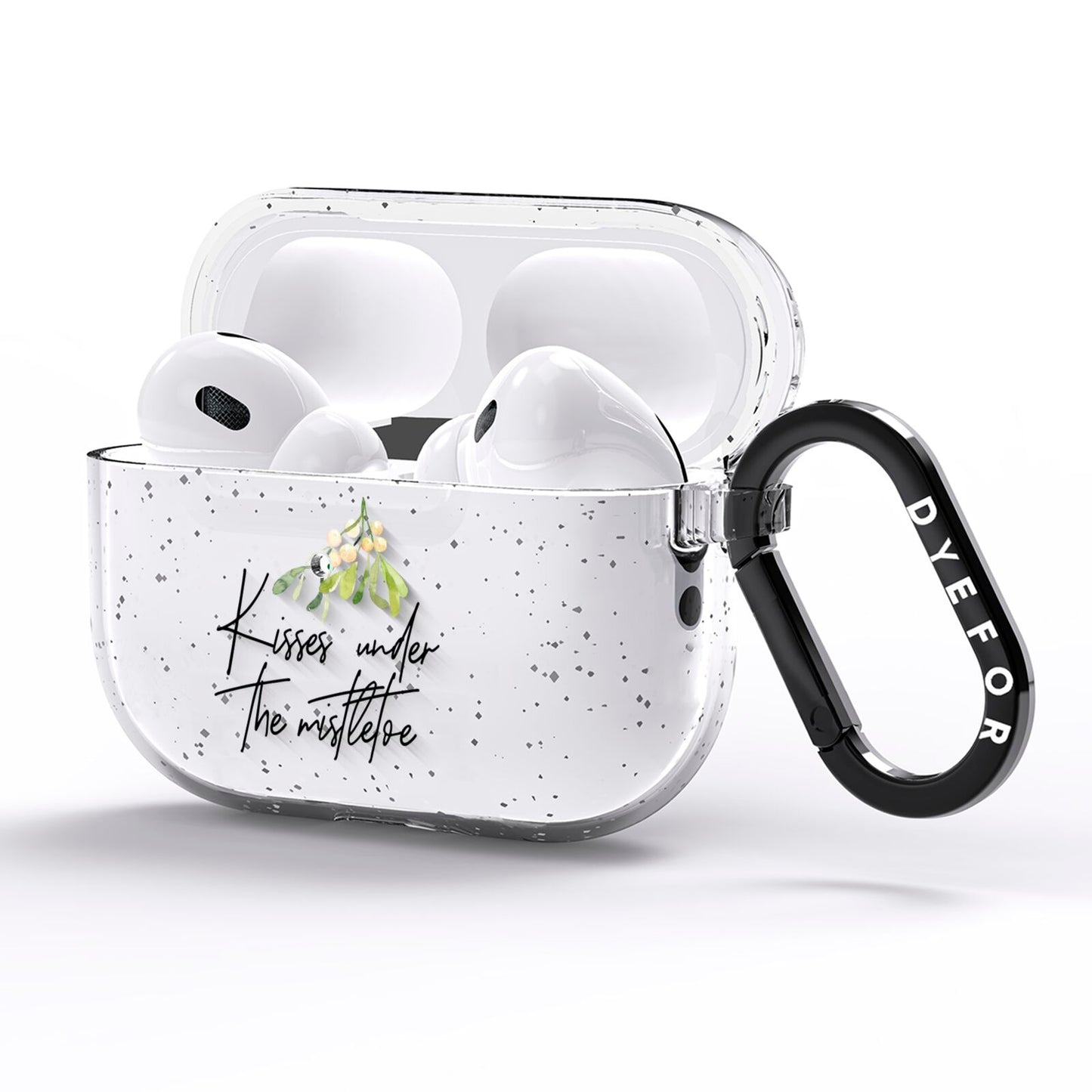 Kisses Under The Mistletoe AirPods Pro Glitter Case Side Image