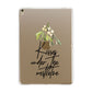 Kisses Under The Mistletoe Apple iPad Gold Case