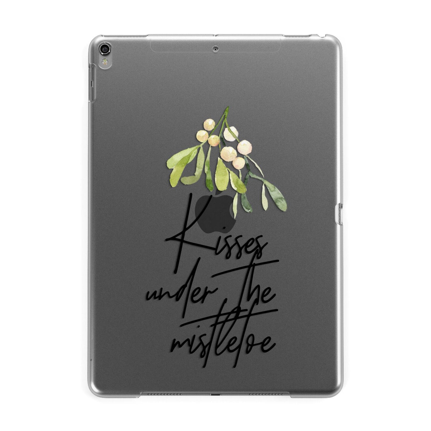 Kisses Under The Mistletoe Apple iPad Grey Case