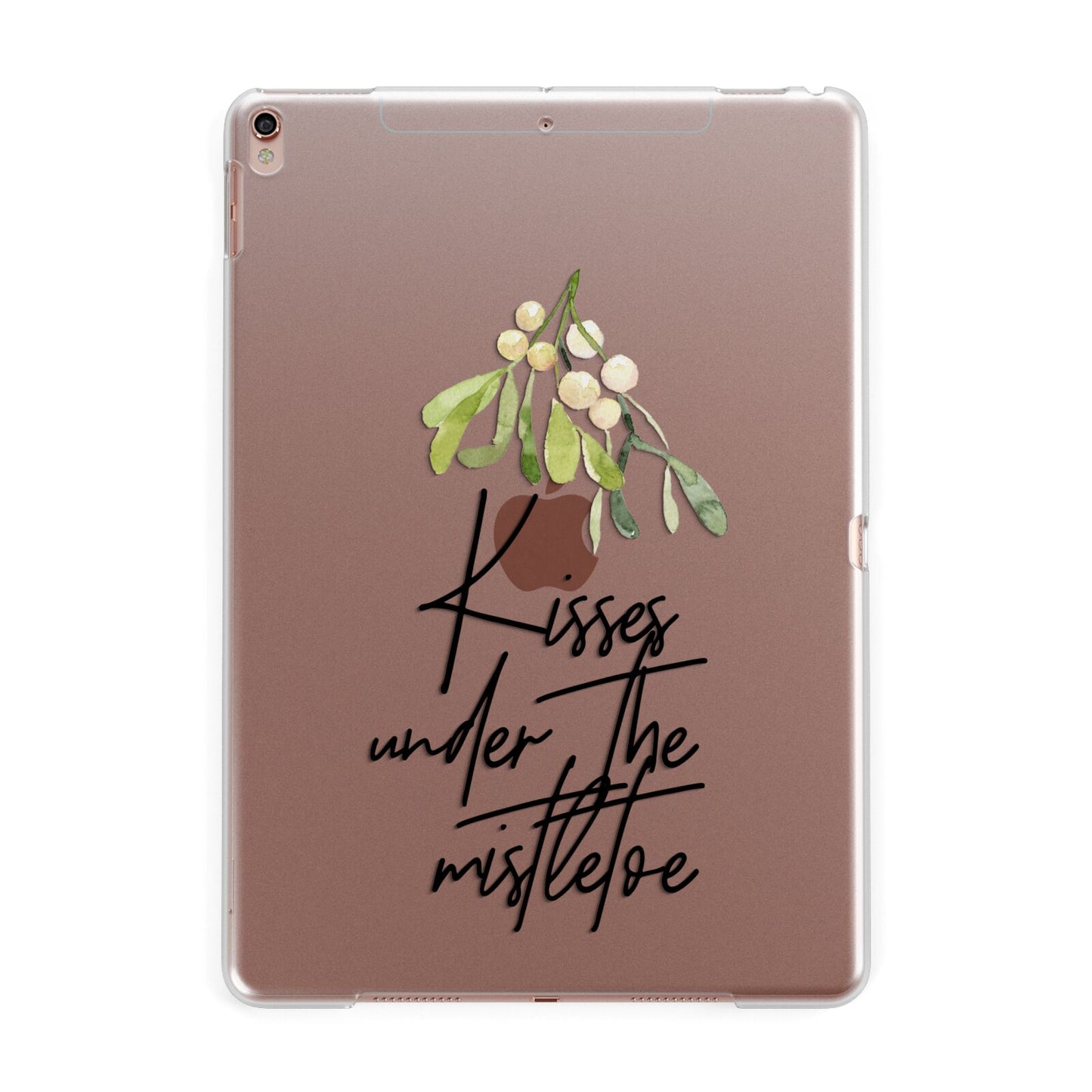 Kisses Under The Mistletoe Apple iPad Rose Gold Case