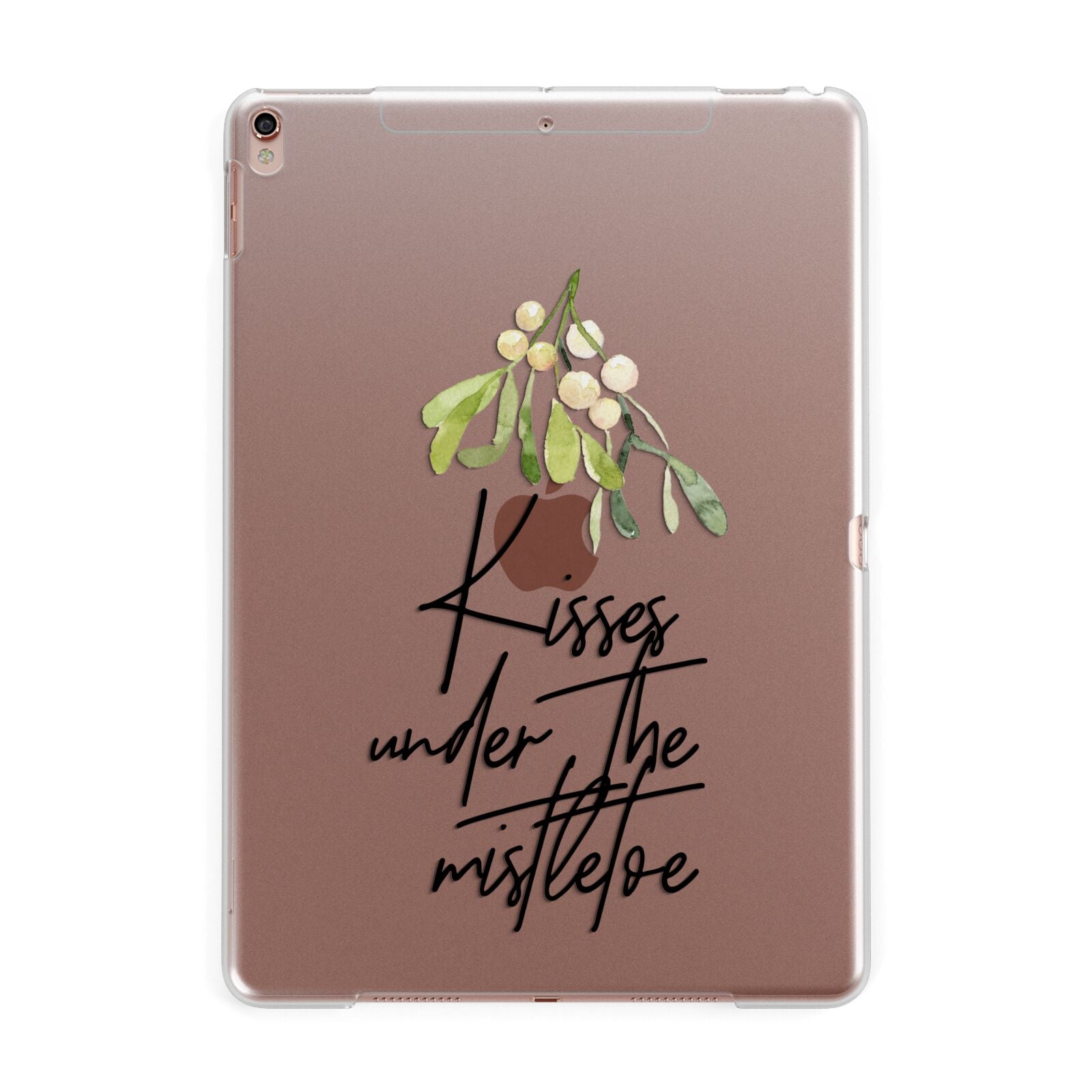 Kisses Under The Mistletoe Apple iPad Rose Gold Case