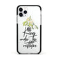 Kisses Under The Mistletoe Apple iPhone 11 Pro in Silver with Black Impact Case