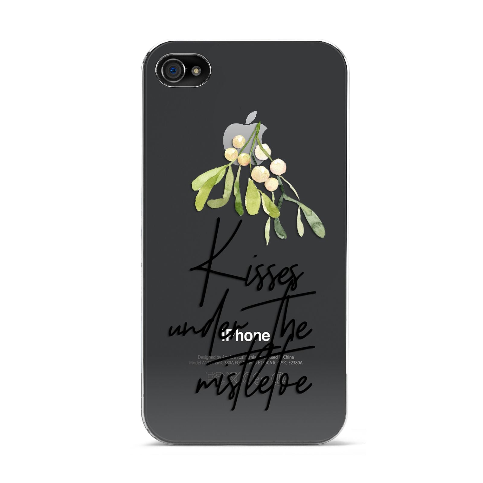 Kisses Under The Mistletoe Apple iPhone 4s Case