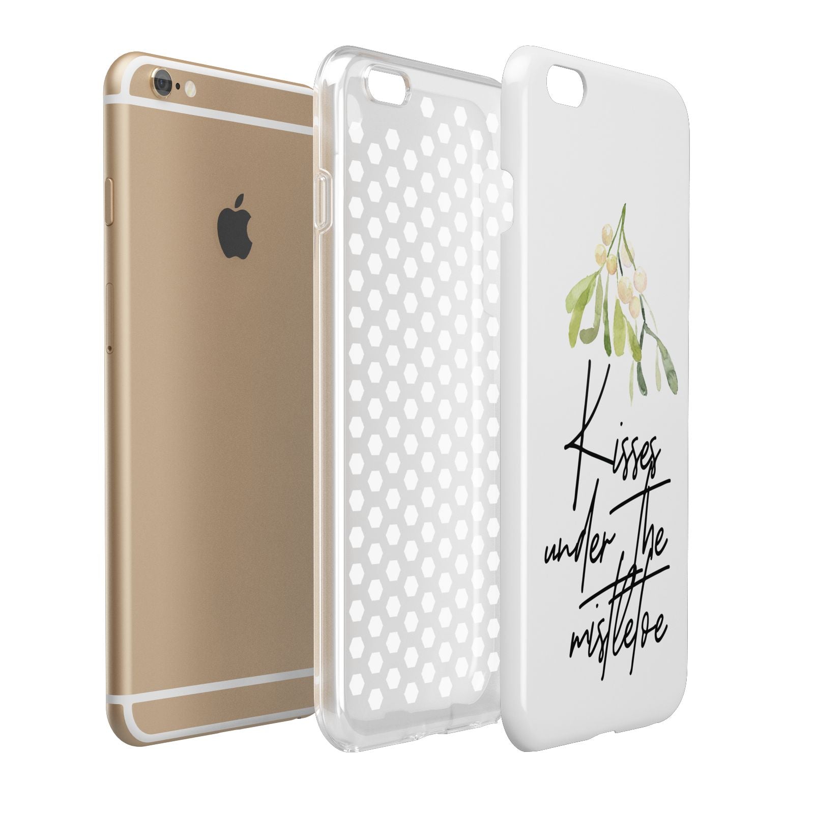 Kisses Under The Mistletoe Apple iPhone 6 Plus 3D Tough Case