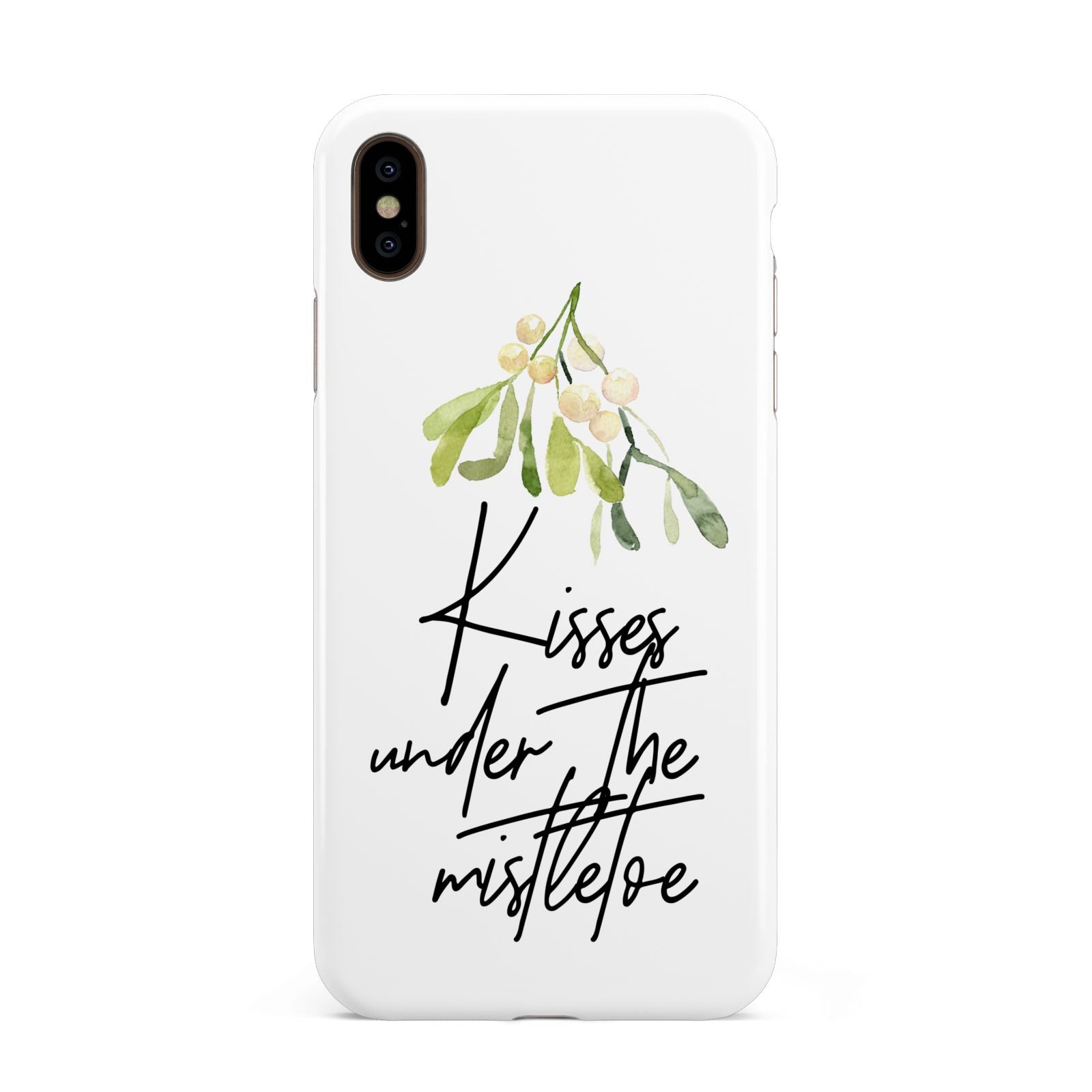 Kisses Under The Mistletoe Apple iPhone Xs Max 3D Tough Case