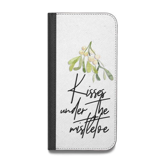 Kisses Under The Mistletoe Vegan Leather Flip iPhone Case