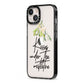 Kisses Under The Mistletoe iPhone 13 Black Impact Case Side Angle on Silver phone