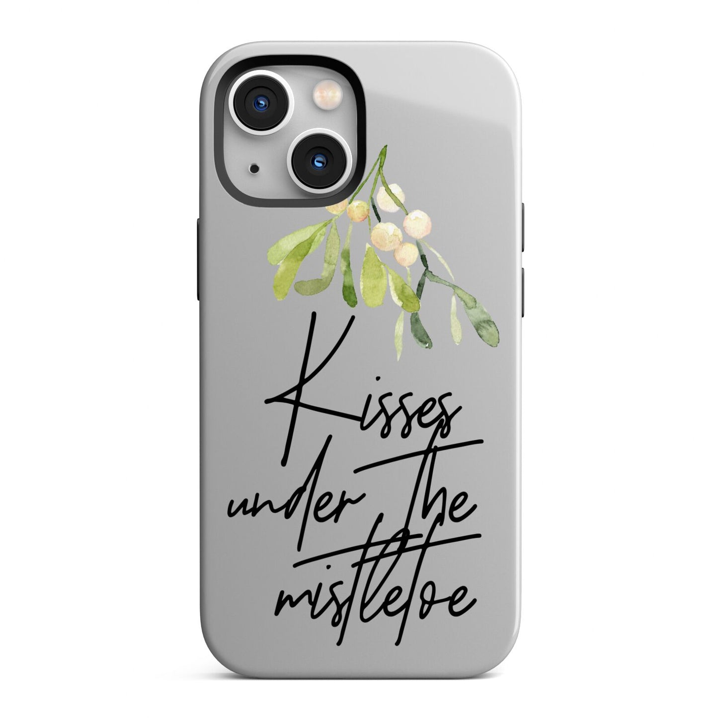 Kisses Under The Mistletoe iPhone 13 Mini Full Wrap 3D Tough Case