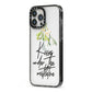 Kisses Under The Mistletoe iPhone 13 Pro Max Black Impact Case Side Angle on Silver phone