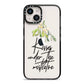 Kisses Under The Mistletoe iPhone 14 Black Impact Case on Silver phone