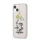 Kisses Under The Mistletoe iPhone 14 Clear Tough Case Starlight Angled Image