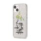 Kisses Under The Mistletoe iPhone 14 Glitter Tough Case Starlight Angled Image