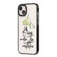 Kisses Under The Mistletoe iPhone 14 Plus Black Impact Case Side Angle on Silver phone