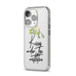 Kisses Under The Mistletoe iPhone 14 Pro Clear Tough Case Silver Angled Image