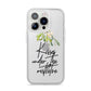 Kisses Under The Mistletoe iPhone 14 Pro Clear Tough Case Silver