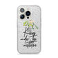 Kisses Under The Mistletoe iPhone 14 Pro Glitter Tough Case Silver