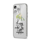 Kisses Under The Mistletoe iPhone 14 Pro Max Clear Tough Case Silver Angled Image