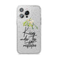 Kisses Under The Mistletoe iPhone 14 Pro Max Glitter Tough Case Silver