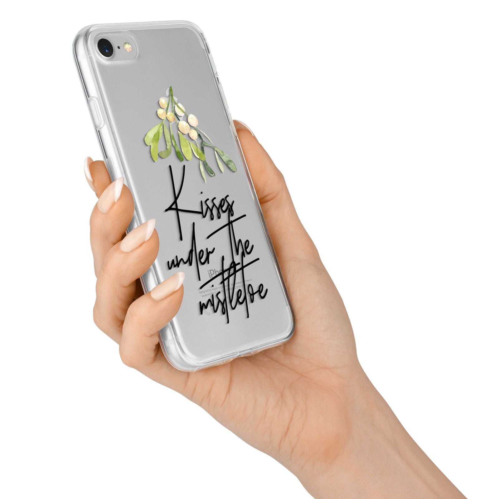 Kisses Under The Mistletoe iPhone 7 Bumper Case on Silver iPhone Alternative Image