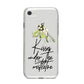 Kisses Under The Mistletoe iPhone 8 Bumper Case on Silver iPhone