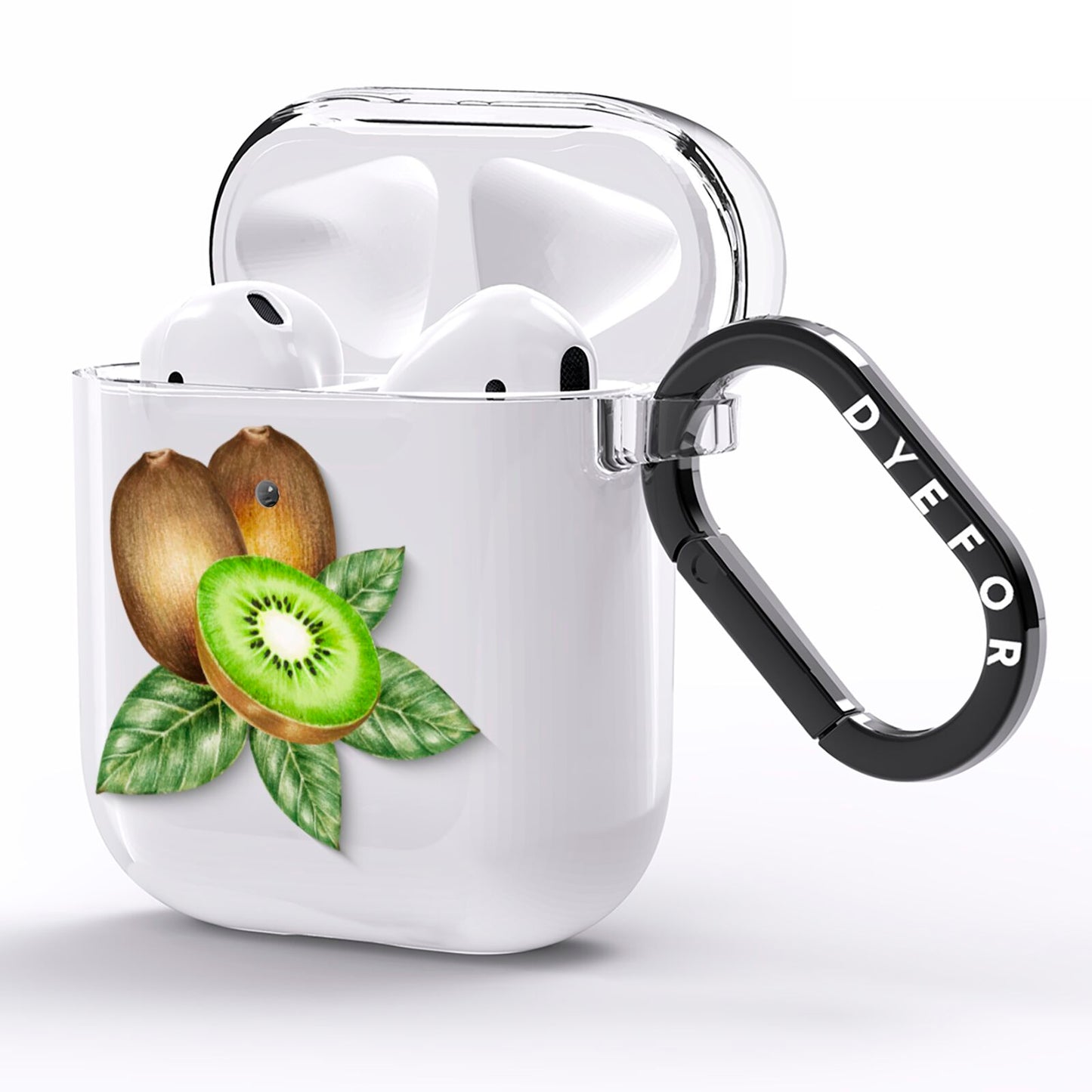 Kiwi Fruit AirPods Clear Case Side Image