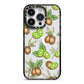 Kiwi Fruit iPhone 14 Pro Black Impact Case on Silver phone