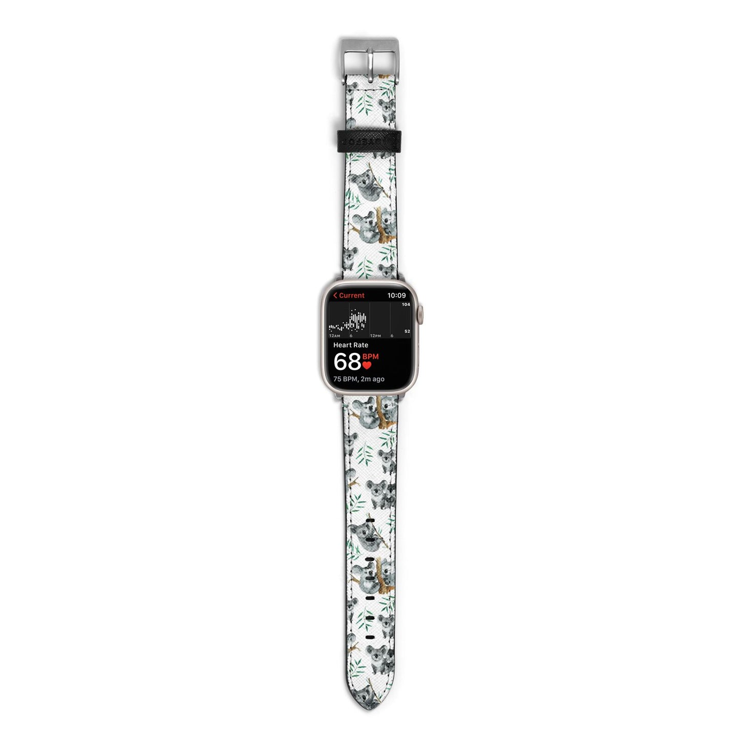 Koala Bear Apple Watch Strap Size 38mm with Silver Hardware