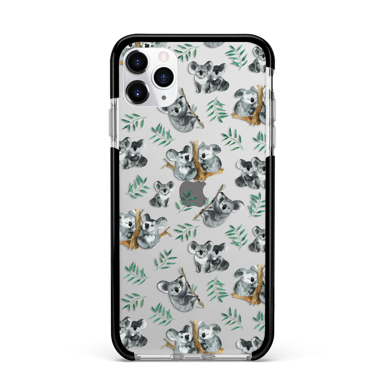 Koala Bear Apple iPhone 11 Pro Max in Silver with Black Impact Case
