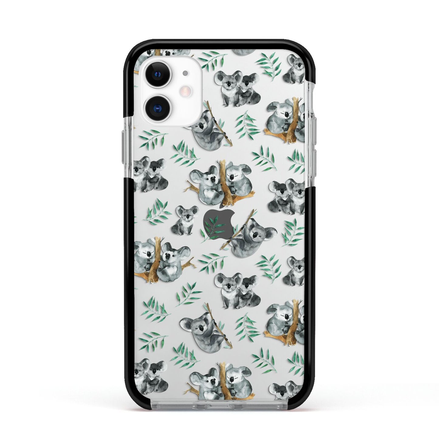 Koala Bear Apple iPhone 11 in White with Black Impact Case