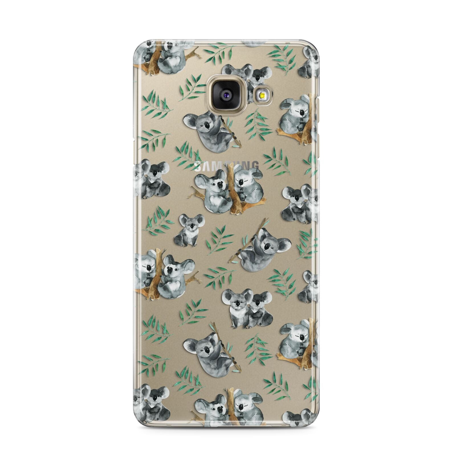 Koala Bear Samsung Galaxy A3 2016 Case on gold phone