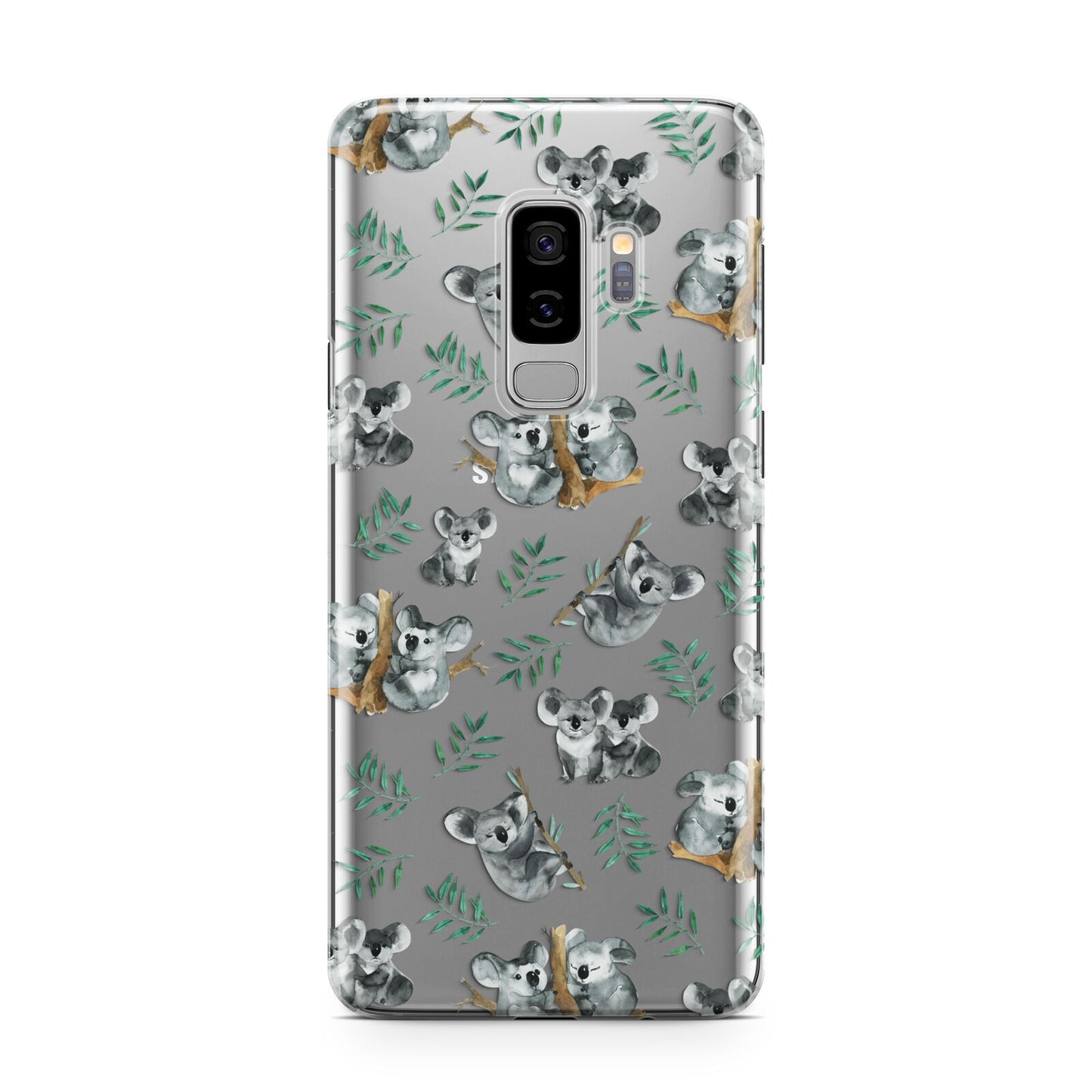 Koala Bear Samsung Galaxy S9 Plus Case on Silver phone