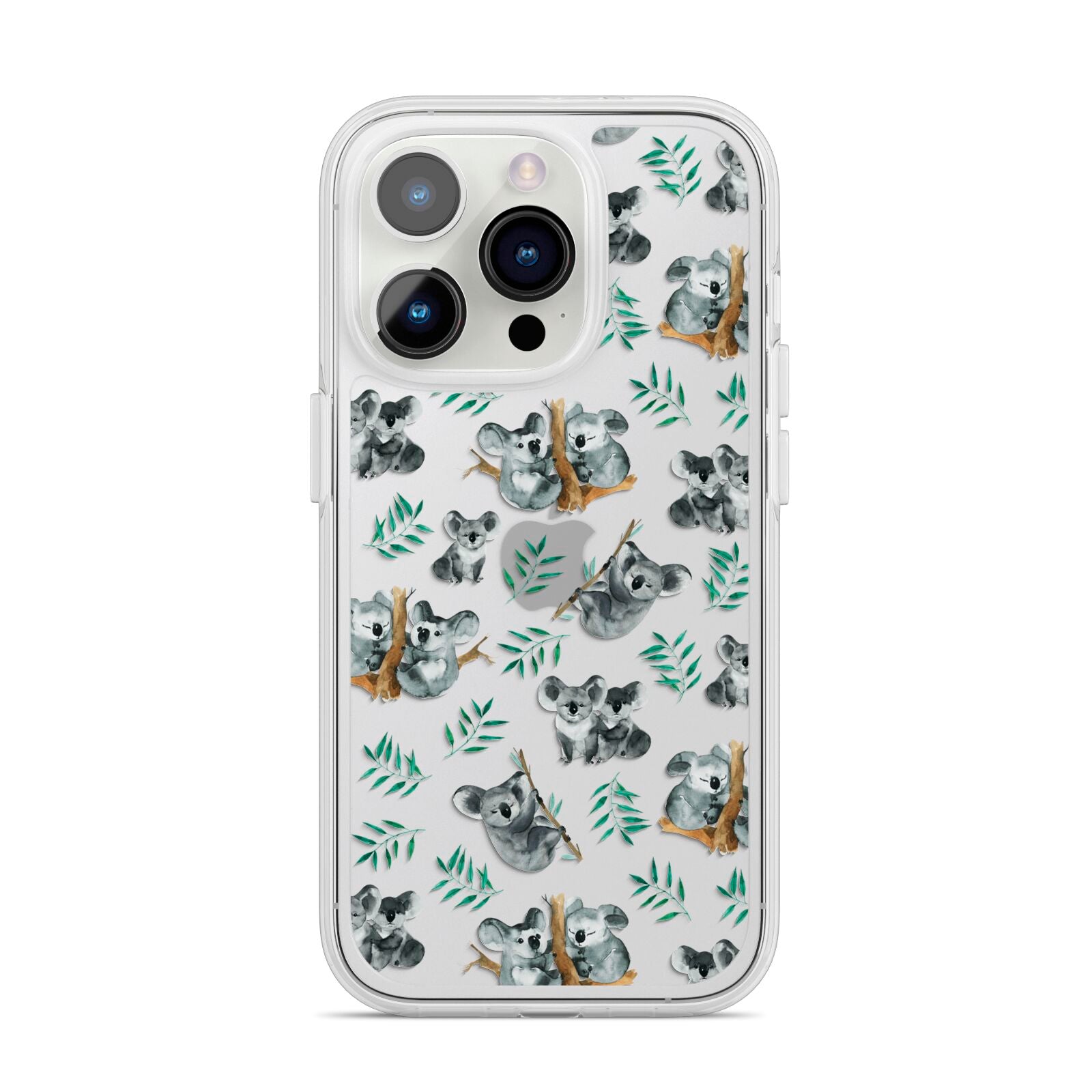 Koala Bear iPhone 14 Pro Clear Tough Case Silver