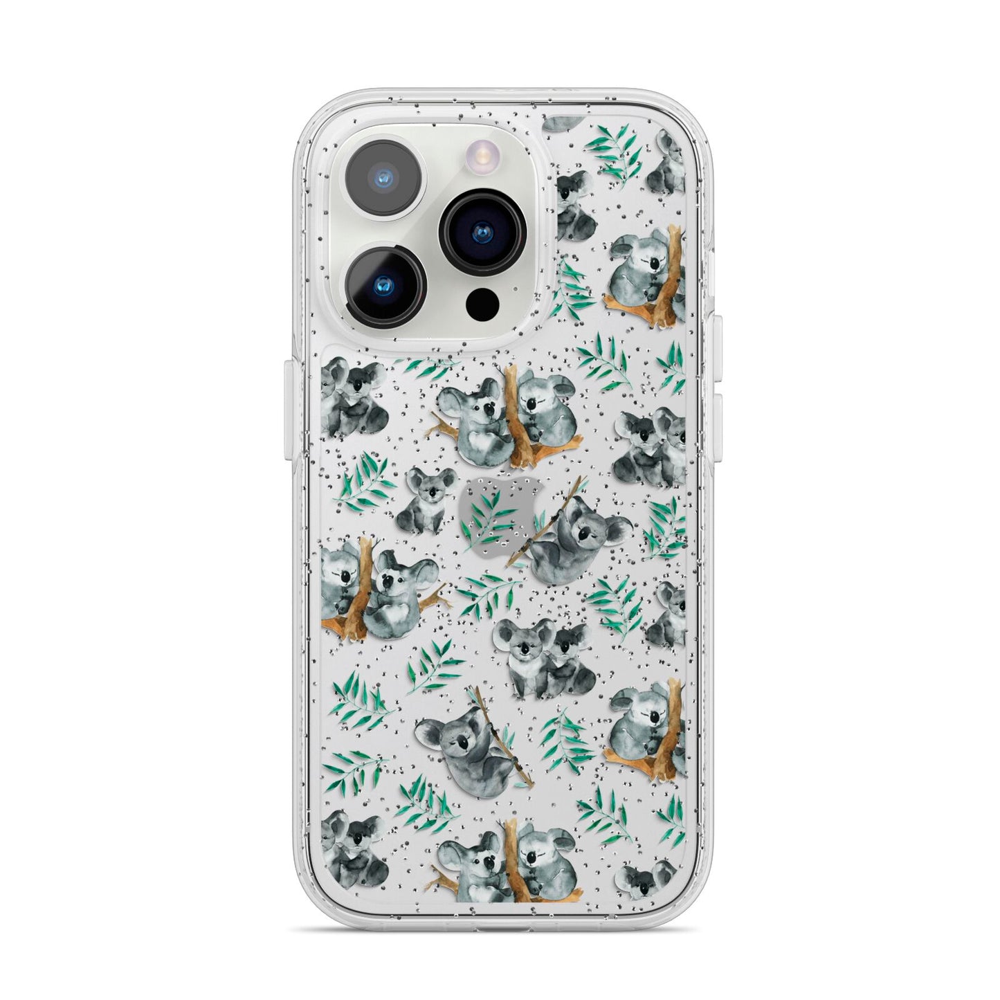 Koala Bear iPhone 14 Pro Glitter Tough Case Silver