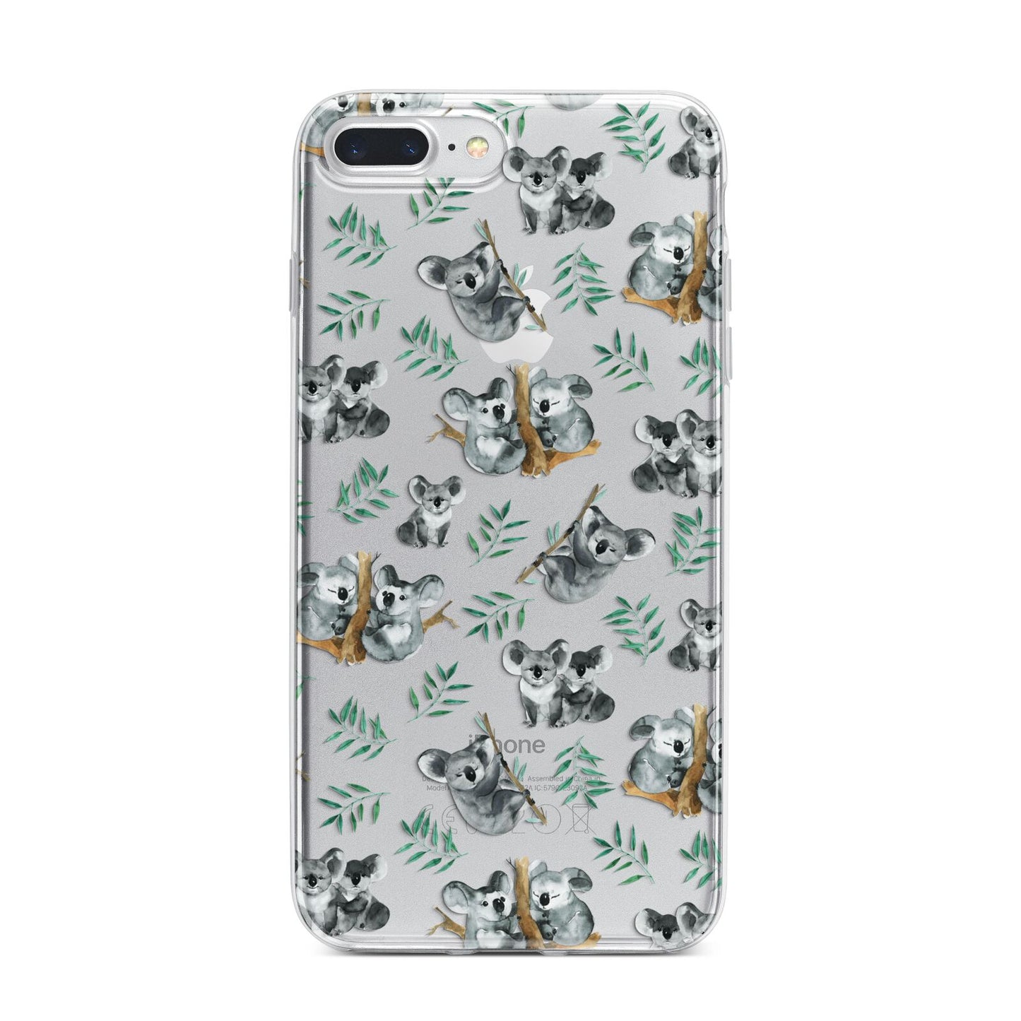 Koala Bear iPhone 7 Plus Bumper Case on Silver iPhone