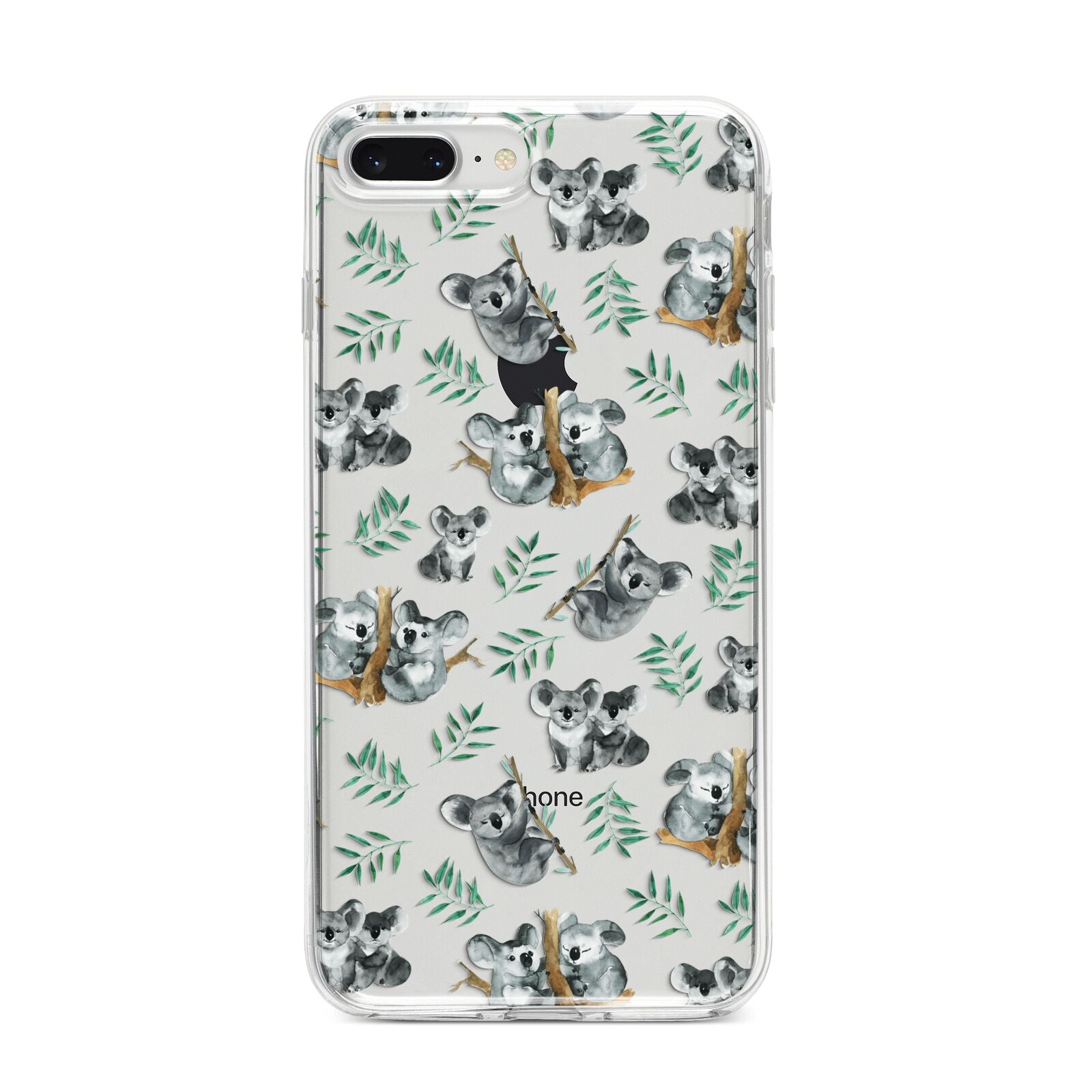 Koala Bear iPhone 8 Plus Bumper Case on Silver iPhone